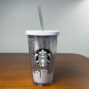 Starbucks reusable cup with straw
